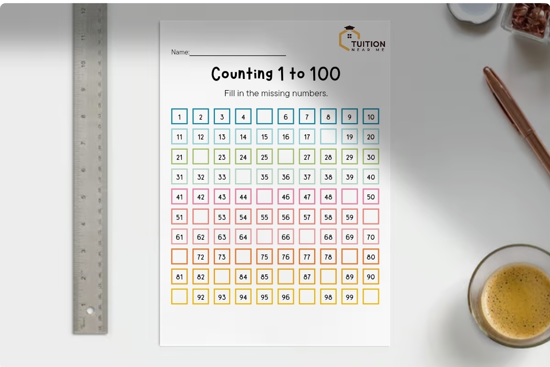 Worksheets: Counting Up To 100