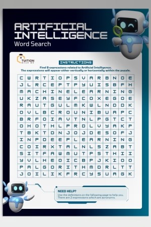 Worksheets: Word Search For Artificial Intelligence
