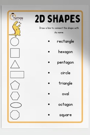 Worksheets: Learning 2D Shapes