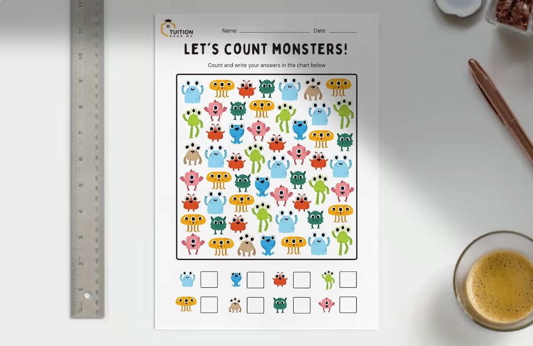 Worksheets: Count the monsters