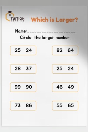 Worksheet: Which is Larger?