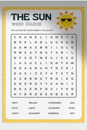 Sun Word Search