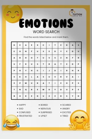 Emotions Word Search