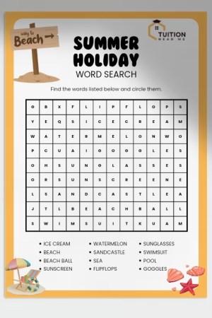 Summer Holidays Word Search