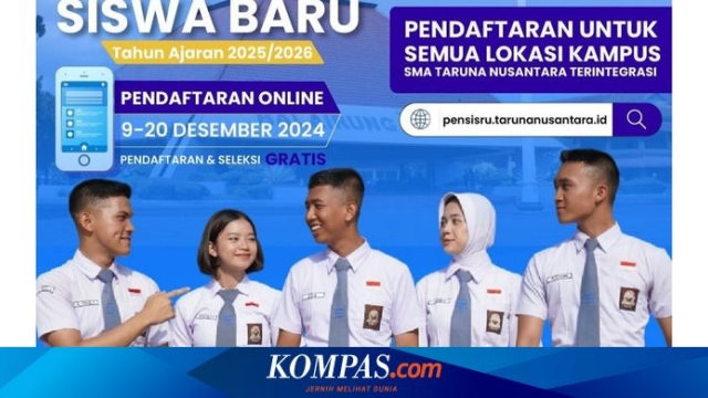 Ini Uang Pangkal dan Biaya Per Bulan di SMA Taruna Nusantara 2025/2026