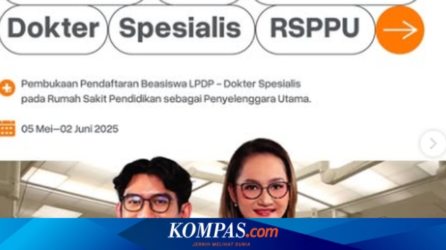 Beasiswa LPDP Dokter Spesialis RSPPU Dibuka, Cek Syarat Lengkap dan Jadwalnya