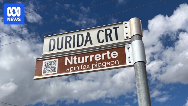 Street signs with proper Arrernte names appear overnight in Alice Springs