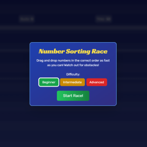Tuition Near Me Numbers Sorting Race